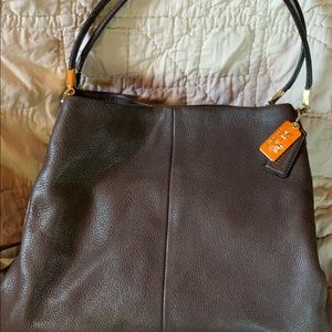 Coach brown leather handbag